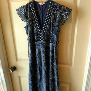 Navy and white dress by Volt sz S